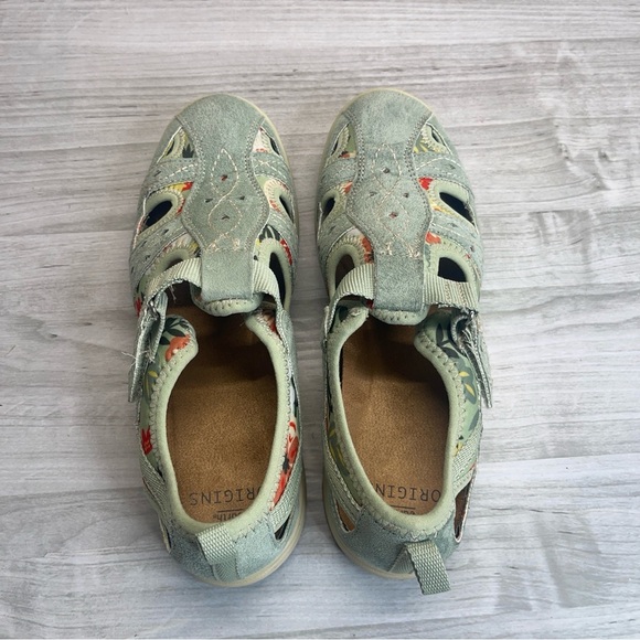 Earth Origins Effie Dusty Green Suede Fisherman Comfort Sandals Women’s size 7.5 - Picture 8 of 12